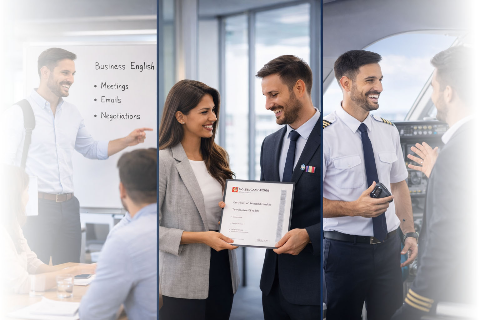 Programas de inglés para empresas, profesionales, certificaciones y pilotos